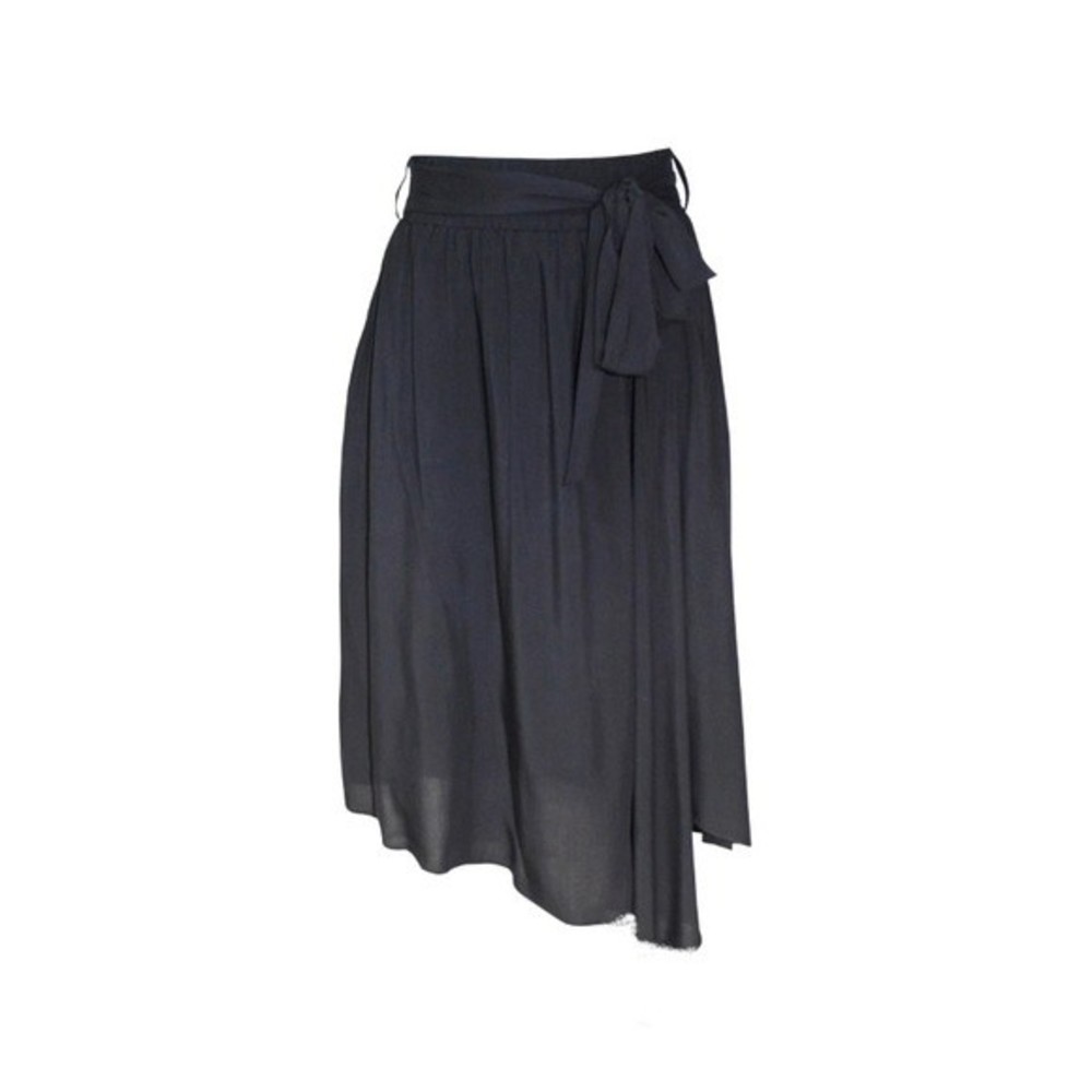 Kobi Halperin Asymmetrical Black Flowy Skirt